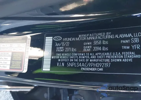 2023 Hyundai Elantra Sel from USA, damaged, VIN 5NPLS4AG9PH092197